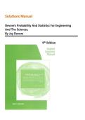Solutions Manual for Devore's Probability and Statistics for Engineering and the Sciences&comma; 9th Edition by Jay Devore