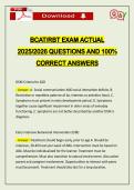 BCAT&sol;RBT EXAM ACTUAL 2026 QUESTIONS AND 100&percnt; CORRECT ANSWERS