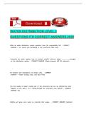 WATER DISTRIBUTION LEVEL 2 QUESTIONS ITH CORRECT ANSWERS 2026