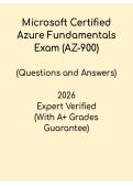 Microsoft Certified Azure Fundamentals Exam &lpar;AZ-900&rpar; Study Guide PDF