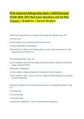 RETA Industrial Refrigeration Book 1 &lpar;2026 Revision&rpar; EXAM 2026&ndash;2027 Real Exam Questions and Verified Answers &vert; Graded A&plus; &vert; Correct Answers&period;