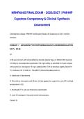 NRNP6665 FINAL EXAM - 2026&sol;2027 &vert; PMHNP Capstone Competency & Clinical Synthesis Assessment
