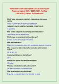 Medication Aide State Test Exam Questions and  Answers &lpar;Latest 2026 &sol; 2027&rpar; 100&percnt; Verified  &lpar;UPDATED&rpar; Instant Pdf Download