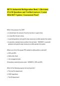 RETA Industrial Refrigeration Book 1 &lpar;Revision&rpar; EXAM Questions and Verified Answers &vert; Latest 2026&sol;2027 Update &vert; Guaranteed Pass&excl;&excl;