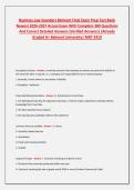 Business Law Saunders Belmont Final Exam Prep Test Bank Newest 2026-2027 Actual Exam 