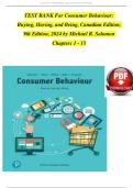 Test Bank for Consumer Behaviour&colon; Buying&comma; Having&comma; and Being &lpar;Canadian 9th Ed&rpar; &ndash; Solomon &vert; Chapters 1-15 &vert; Verified Answers & Questions