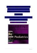 TEST BANK FOR CURRENT Diagnosis & Treatment Pediatrics&comma; 27th Edition &lpar;Current Pediatric Diagnosis & Treatment&rpar; 27th Edition by Maya Bunik&comma; Myron J&period; Levin&comma; Mark J&period; Abzug & Teri L&period; Schreiner &comma; ISBN&colon; 9781265739898 Chapters 1-46 &vert;All Chapters Verified&vert; Guide