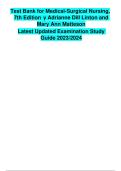  Medical-Surgical Nursing&comma;  7th Edition by Adrianne Dill Linton and   Mary Ann Matteson  Latest Updated Examination Study   Guide 2024&sol;2025 