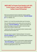 Maryland Tax Preparer Exam Questions with 100&percnt; Correct Answers is a comprehensive&comma; up-to-date study resource designed for individuals preparing for the Maryland Tax Preparer Certification&sol;Registration Exam in 2026 and beyond&period; This guide consolidates the m