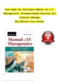 Test Bank for Phillips&rsquo;s Manual of I&period;V&period; Therapeutics&semi; Evidence-Based Practice for Infusion Therapy 7th Edition Lisa Gorski