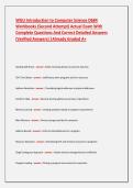 WGU Introduction to Computer Science D684 Workbooks &lpar;Second Attempt&rpar; Actual Exam With Complete Questions And Correct Detailed Answers &lpar;Verified Answers&rpar; &vert;Already Graded A&plus;
