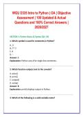 WGU D335 Introduction to Python OA Mastery Bundle &ndash; Exam-Style Questions & Solutions