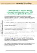 Core Subjects EC-6 practice test with  Rationale Questions and Answers &lpar;100&percnt;  Correct Answers&rpar; Already Graded A&plus; 