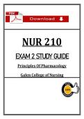 NUR 210 Exam 2 &vert; Principles of Pharmacology &vert; &lpar;2026&rpar; Study Guide PDF &vert; Galen Nursing
