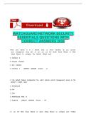WATCHGUARD NETWORK SECURITY ESSENTIALS QUESTIONS WITH CORRECT ANSWERS 2026