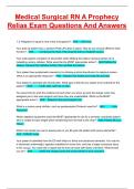 Medical Surgical RN A Prophecy Relias Exam Questions And Correct Answers