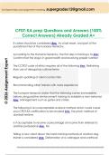 CPDT-KA prep Questions and Answers &lpar;100&percnt;  Correct Answers&rpar; Already Graded A&plus; 