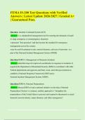 FEMA IS-200 C Test Questions with Verified Answers &vert; Latest Update 2026&sol;2027 &vert; Graded A&plus; &vert; Guaranteed Pass&period;