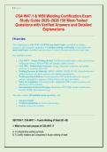 CSA W47&period;1 & W59 Welding Certification Exam  Study Guide 2026&ndash;2028 150 Most-Tested  Questions with Verified Answers and Detailed  Explanations