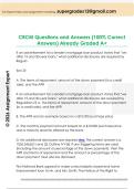 CRCM Questions and Answers &lpar;100&percnt; Correct  Answers&rpar; Already Graded A&plus; 