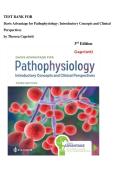 TEST BANK FOR Davis Advantage for Pathophysiology&colon; Introductory Concepts and Clinical Perspectives 3rd Edition by Theresa Capriotti&vert; All Chapters &vert; Latest 2026