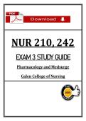 NUR 210 & NUR 242 Exam 3 &vert; Pharmacology & Med-Surg &vert; &lpar;2026&rpar; Study Guide PDF &vert; Galen