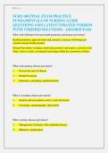 Test Bank &sol; Practice Guide for NURS 100 Final Exam &ndash; Fundamentals of Nursing &vert; Complete Questions & Answers PDF