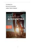 Test Bank for Survey of Accounting&comma; 3rd Edition by Paul D&period; Kimmel&period; Latest Edition 2025