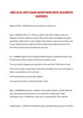 AMH 2010 UNIT EXAM QUESTIONS WITH ACCURATE ANSWERS 