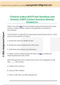 Criminal Justice NOCTI test Questions and  Answers &lpar;100&percnt; Correct Answers&rpar; Already  Graded A&plus;