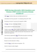 D220 Nursing Informatics WGU Questions and  Answers &lpar;100&percnt; Correct Answers&rpar; Already  Graded A&plus;