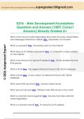 D276 - Web Development Foundations  Questions and Answers &lpar;100&percnt; Correct  Answers&rpar; Already Graded A&plus; 