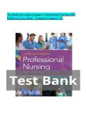 Test Bank for Leddy & Pepper&rsquo;s Professional Nursing 10th Edition by Lucy Hood &ndash; Complete Chapters 1-22 with Answers&vert; Newest Edition  2026&sol;27 A&plus;