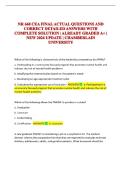 NR 668 CEA FINAL ACTUAL QUESTIONS AND CORRECT DETAILED ANSWERS WITH COMPLETE SOLUTION &vert; ALREADY GRADED A&plus; &vert; NEW 2026 UPDATE &vert; CHAMBERLAIN UNIVERSITY