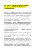 BIO 168 final Exam Questions and Answers &vert; Latest Update 2026&sol;2027 &vert; Graded A&plus; &vert; Guaranteed Pass&period;