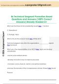 E6 Technical Sergeant Promotion Board  Questions and Answers &lpar;100&percnt; Correct  Answers&rpar; Already Graded A&plus;