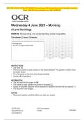 2025 OCR A-LEVEL SOCIOLOGY H580&sol;02 Researching and Understanding Social Inequalities Question  Paper & Mark Scheme &lpar;Merged&rpar; June 2025 &lbrack;VERIFIED&rsqb;