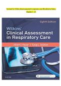 Test Bank for Wilkins' Clinical Assessment in Respiratory Care 8th Edition by Heuer and Scanlan