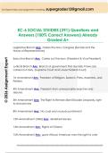 EC-6 SOCIAL STUIDIES &lpar;391&rpar; Questions and  Answers &lpar;100&percnt; Correct Answers&rpar; Already  Graded A&plus;