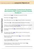 EC-6 Social Studies Content Exam Questions  and Answers &lpar;100&percnt; Correct Answers&rpar; Already  Graded A&plus;