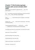 Chapter 17 Otorhinolaryngologic Surgery with correct answers 2025 &sol;2026