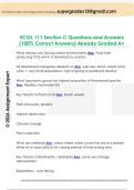 ECOL 111 Section C Questions and Answers  &lpar;100&percnt; Correct Answers&rpar; Already Graded A&plus;