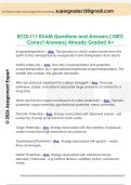 ECOL111 EXAM Questions and Answers &lpar;100&percnt;  Correct Answers&rpar; Already Graded A&plus;
