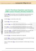 Ecol111 Final Exam Questions and Answers  &lpar;100&percnt; Correct Answers&rpar; Already Graded A&plus; 
