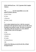 PNUR 1100 Final Exam &ndash; CSCC Questions With Complete Solutions