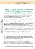 ECOL111 - Species Interaction Questions and  Answers &lpar;100&percnt; Correct Answers&rpar; Already  Graded A&plus;
