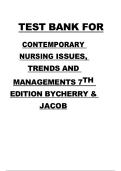Test Bank For Contemporary Nursing Issues Trends And Management 7th Edition By Cherry And Jacob Chapter 1-28&vert;Complete Guide A&plus;