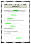 PN 4006 Midterm Test Practice 2025- 2026 Guide