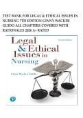 Test Bank For Legal & Ethical Issues In Nursing 7th Edition Ginny Wacker Guido All Chapters Covered With Rationales 2026 A&plus; Rated