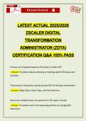 PACKAGE DEAL&colon;&colon;&colon; ZSCALER DIGITAL TRANSFORMATION ADMIN &lpar;ZDTA&rpar; ACTUAL 2026 UPDATE